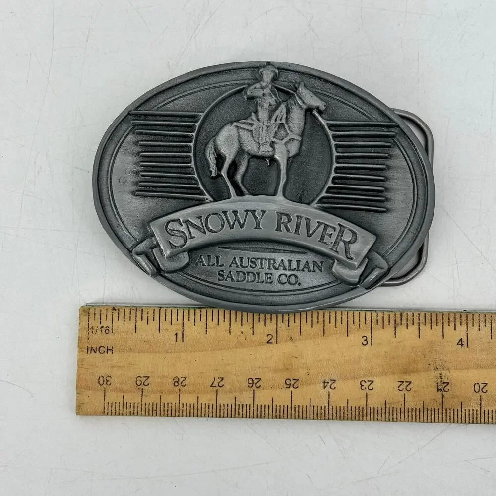 Belt Buckle Snowy River All Australian Saddle Co. 1996 Western